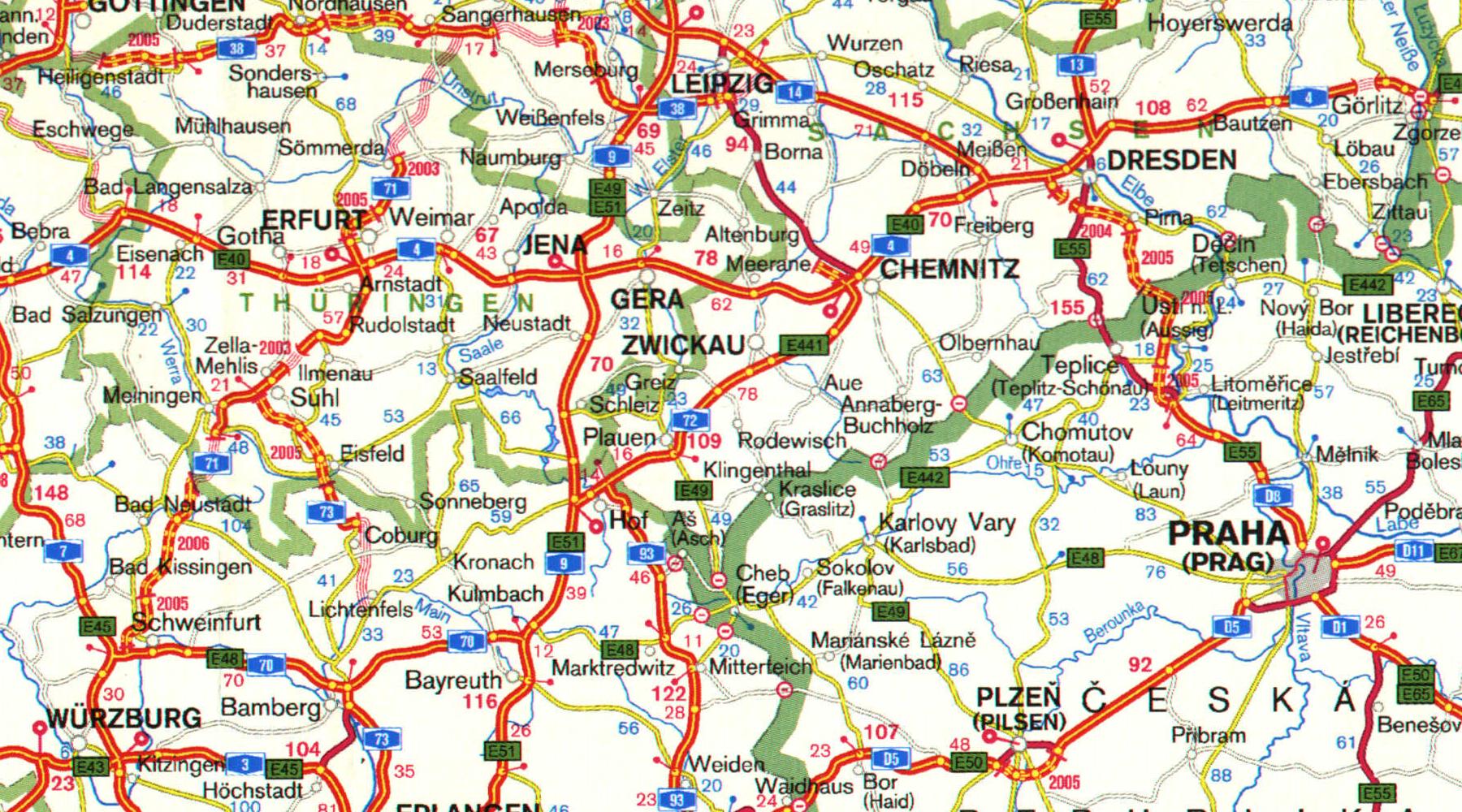Autobahnen Deutschland Karte